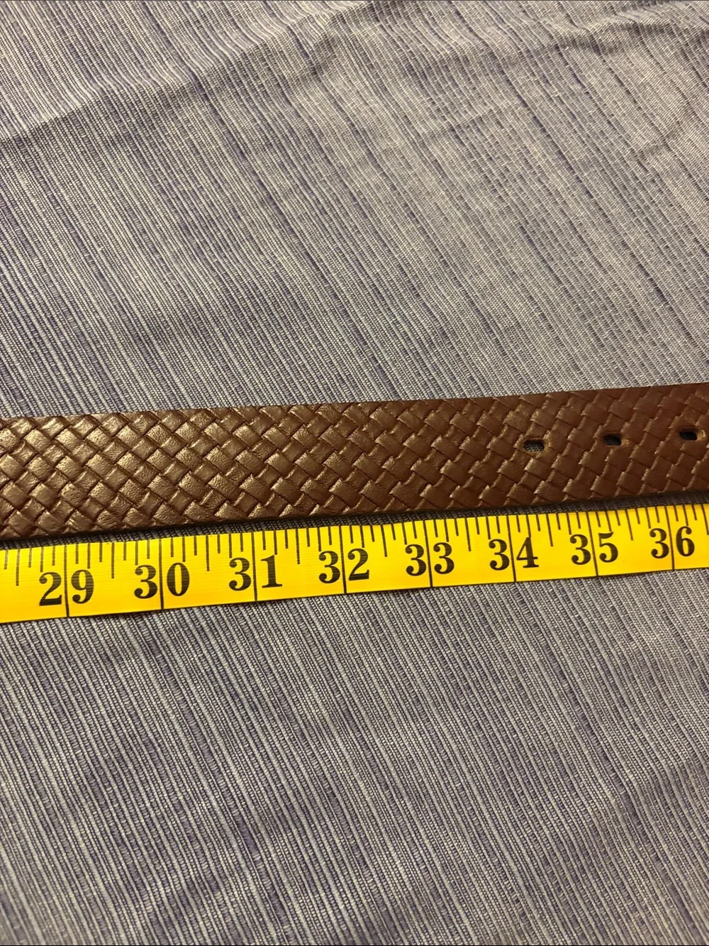Brown Woven Leather Women’s Belt